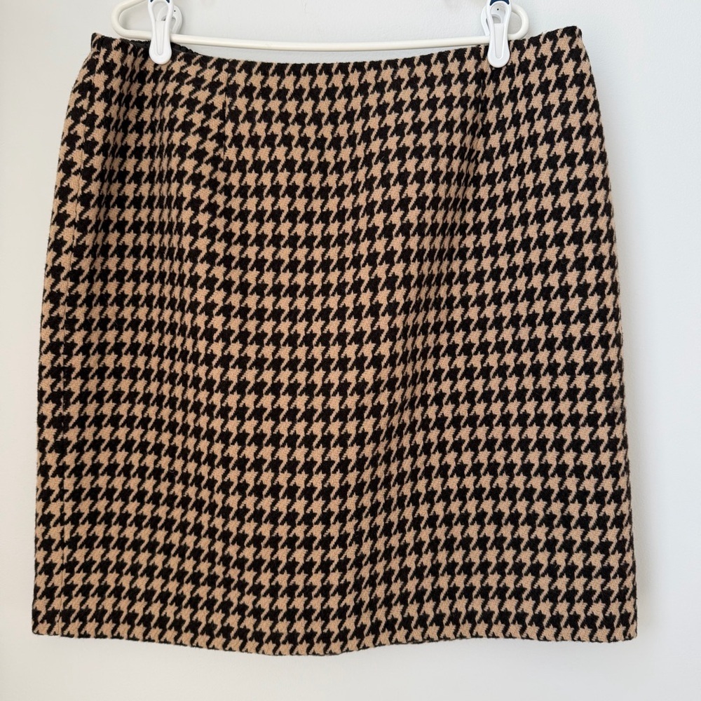 TALBOTS Houndstooth Wool Blend Pencil Skirt Size 18
